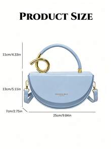 Aesthetic Crescent Bag With Unique Gold Loop Hardware Crossbody Bag Perfect For Art Exhibitions Weekend Dates To Hold Phones Women Bags Purses - 彩色 - 查看 8
