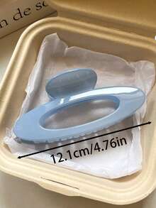 2件/1件 女款 12.1cm/4.76in 白色藍色大號輕量塑料髮爪夾，時尚百搭高級優雅極簡純色髮飾，適用於日常出行、休閒、派對、通勤、海邊度假、馬尾、盤髮、洗臉、洗澡、化妝、穿搭搭配 - 彩色 - 查看 2