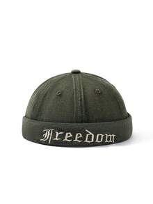 1 pieza Gorra de estilo retro versátil y desgastada con bordado de letras, hecha de fibra de poliéster, para playa y vacaciones - Multicolor - Ver 9