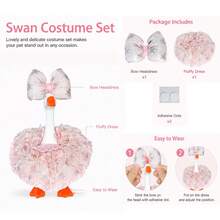 7-Inch Mini Desktop Goose Set With Bow Princess Dress, Magnetic Duck Statue Desktop Key Holder Decor, Desktop Goose Table Ornament Gift (Cute Style, Fabric, Pink) - A - View 4