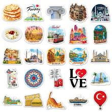 50pcs Cartoon Turkey Travel Diary Stickers, Exquisite National Outdoor Landscape Doodle Stickers, Waterproof, Suitable For Notebooks, Skateboards, Water Bottles, Bullet Journals, Computers, Diaries, Phones, Cars - Multicolor - View 6