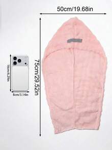 1pc Coral Fleece Thickened Absorbent Hair Drying Cap With Elastic Band, Minimalist Large Size Super Absorbent Hair Towel, Suitable For Long And Short Hair, Essential For Home Bath, Salon, Hotel, Sports, Women And Girls Quick Dry Hair Towel - Multicolor - View 9