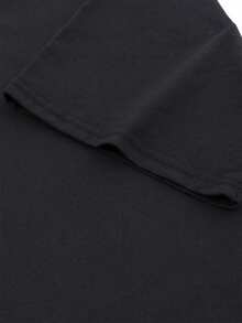 VintageCasual Style T-Shirt With Short Sleeves,  And Adaptable, Made From Asummer Tops - Hitam - View 4