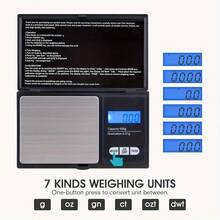 A Super-Precision Travel Digital Jewelry Scale, Featuring Instant Readout, Compact And Stylish Design With Easy Operation (Excluding Batteries) - Black - View 8