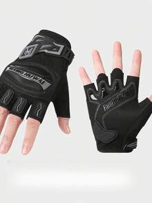 Motorcycle Gloves With Added Insulation For Warmth In Winter, Suitable For Outdoor Sports And Cycling. Men's Motorcycle Gloves With Windproof And Anti-Slip Features. - Motorcycle Half Finger (without Fleece): Black - View 18