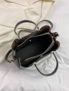 Dedoo Bolso de mano y bandolera de lujo ligero, versátil, con múltiples compartimentos, gran capacidad y diseño encantador - Gris - Ver 4