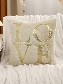 Miater 1 cái/2 cái vỏ gối trang trí thêu đính sequin vàng nhung mềm cho phòng khách phòng ngủ sofa trang trí quà tặng lễ hội - Vàng - Xem 18
