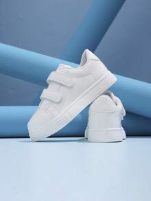 Children's White Leather Versatile Campus Lightweight Casual Sports Shoes For Girls, Spring/Autumn - White - View 5