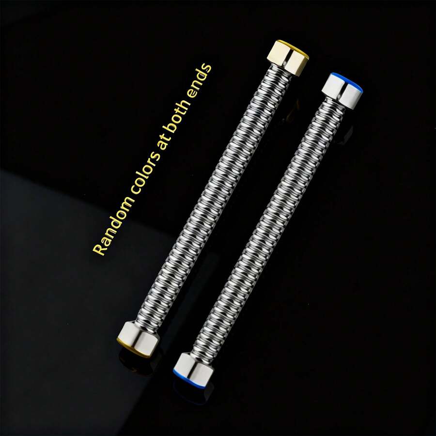 Multi-Size Flexible Water Inlet Pipe, Stainless Steel Explosion-Proof Hose, Suitable For Toilet, Water Heater, Faucet - Pipeline - View 1