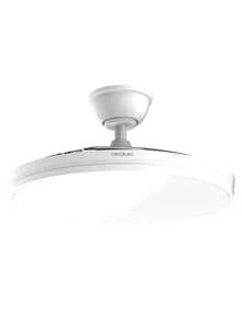 Ventilateur de plafond Cecotec avec lumière LED, 30W, moteur -DC- - Aspas rétractables EnergySilence Aero 300 Air Invisible. Ajustez la lumière avec 3 niveaux. Contrôlez à distance avec télécommande. 6 vitesses pour un flux d'air optimal. Design élégant et moderne pour une maison confortable et bien éclairée. - Multicolore - Voir 2