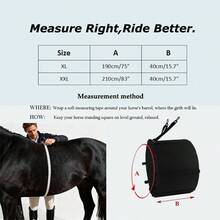 Black Horse Belly Guard Cover Protecting Abdomen From Spurs And Injured Skin Comfortable Belly Band Breathable Horse Spurs Band Full Size - Width 35cm + XX-large - View 4