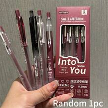 5支紅色可擦拭凝膠筆 0.5mm 順滑書寫按壓式原子筆，適用於教師批改作業、學習筆記、考前準備、辦公用品、學校用品、日常標記 - A - 查看 8