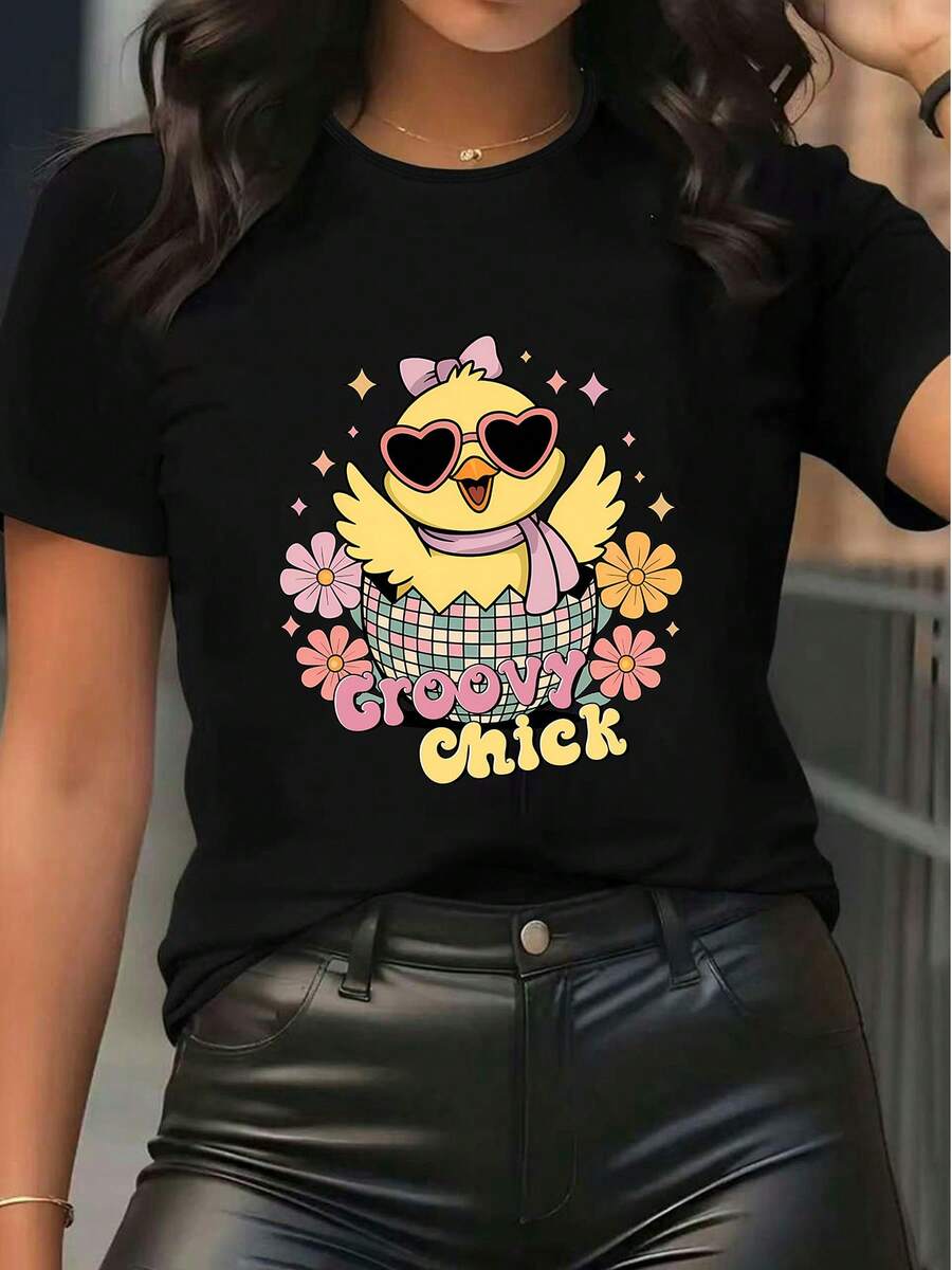 Women T-Shirts - Black - View 1