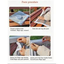 1 pieza Malla autoadhesiva para ventana, red invisible anti-insectos para uso doméstico en verano, fácil instalación, malla de fibra de vidrio gris para mosquitos y moscas - Ventana de malla gris con borde blanco - Ver 11