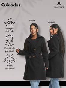 Women's Overcoat, Elegant, Fitted Winter La Batida Style - 香檳色 - 查看 10