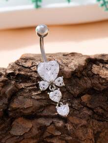 1pc Summer Sexy Beach Holiday Belly Piercing Body Jewelry Accessory - Silver - View 3