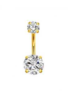 1pc Summer Sexy Beach Vacation Belly Piercing Body Jewelry - Yellow Gold - View 2