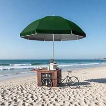 Outdoor Parasol, Stand And Base - Green - View 1