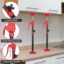 2 Pack Cabinet Jacks For Installing Cabinets Telescopic Thir - Red - View 4