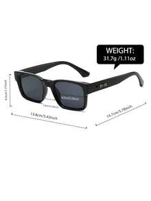 1pc Minimalist Casual Sunglasses, UV400, Unisex Sunglasses, Suitable For Commuting, Travel, Beach And Vacation - Multicolor - View 7