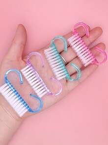 50Pcs Small Nail Brush Cleaning Brush Nail Dust Sweeping Dirt Cleaning Brush Multi-Functional Brush - Multicolor - View 4