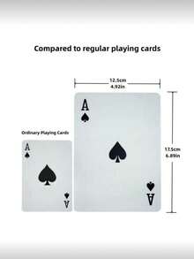1 Set Of Super Creative Playing Cards,Giant Playing Cards,Large Size Playing Cards,Suitable For Use In Family Parties,Leisure Entertainment,Gatherings,Magic Shows And Other Scenes,Cruise,Vacation,Travel Essentials,Party Favors And Birthday Gift - Multicolor - View 4