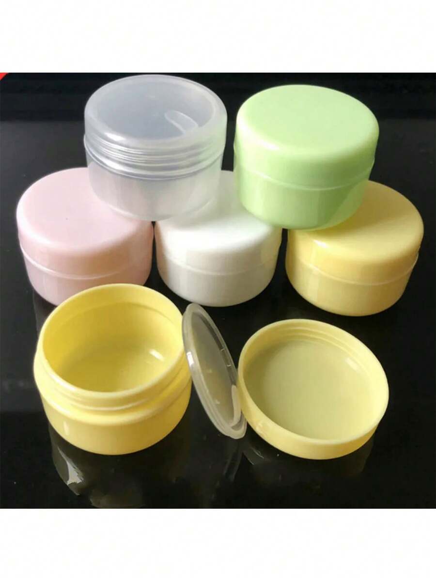 1/9件可重複填充化妝品罐,附翻蓋,防漏便攜式化妝品容器,適用於乳霜、乳液、珠子,旅行友善翻蓋罐,多色可選,適合DIY護膚品與手工藝 - 彩色 - 查看 1