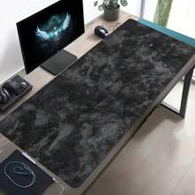 Black Textured Gaming Mouse Pad, Covers Entire Desk, Unique Gray Stone Pattern Design, Large Size Mouse Pad Can Also Be Used As Desk Mat, Study Mat Or Keyboard Mat - Mouse Pad - View 6