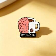 MY BRAIN 琺瑯胸針別針 時尚裝飾胸針飾品 領口包包徽章 珠寶禮物 - 彩色 - 查看 5