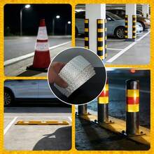 Car Reflective Tape, Car Warning Stickers, Reflective Film Protective Tape, Striped Film, Suitable For Trucks, Cars And Motorcycles (5cm*3 Meters) - Multicolor - View 2