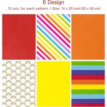 Wrapping Tissue Paper - 60 Sheets 14x 20 Inch Colorful Color Tissue Paper Bulk Wrapping, Arts Crafts, Packing and Decorations - Arcoíris - Ver 3