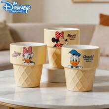 Disney 迪士尼米奇米妮黛絲鴨冰淇淋造型陶瓷杯，可愛黃色咖啡馬克杯，節日禮物，耐熱日常奶茶水杯 - 彩色 - 查看 6