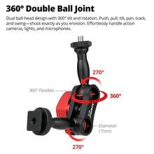 Ambitful Flexible Arm Super Clamp Mount, Adjustable Magic Arm Desktop Holder, Suitable For Phone, Camera, LED Light, Action Camera, Vlog Shooting - View 5