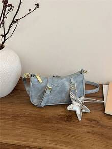 Personalized Korean Style Casual Women's Bag New Minimalist Versatile Shoulder Crossbody Bag - Blue - View 9