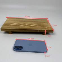 1pc Wooden High-Foot Display Stand, Rustic Pine Wood Tray, Suitable For Plants, Candles, Perfume, Coffee Cups, Kitchen Countertop, Bathroom Storage, Office Desk, Retail Display, Home Decor, Apartment, Dorm, Gift - 1PC - View 5