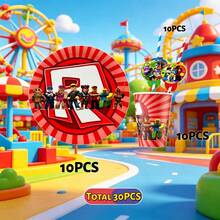 Roblox Bộ quà tặng trang trí tiệc sinh nhật chủ đề hoạt hình 30 món, đồ trang trí không khí tiệc tùng sáng tạo, đồ trang trí tiệc sinh nhật trẻ em, bộ đồ trang trí đa chức năng cho tiệc tùng, lễ hội, tiệc theo chủ đề, tiệc tối gia đình. - Khăn giấy Roblo, 2 cốc giấy và đĩa lót. - Xem 7