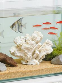 Artificial Coral Aquarium Decor, White Coral Sculpture For Fish Tank, Underwater World Coral Decoration, Suitable For Aquarium, Reptile Habitat, Great For Freshwater & Saltwater Fish Tank, Home & Office Desk Aquarium Accessories,Room Decor, Home Decor - New Model - View 4