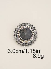 3pcs/Set Multi-Layer 3D Flower Full Rhinestone Metal Large Buttons, Suitable For Fur Coats, Sweaters, Suits, Uniforms, Dresses, Decorative Buttons For DIY Bags, Jewelry Boxes, Gift Boxes, Handicrafts - Multicolor - View 19