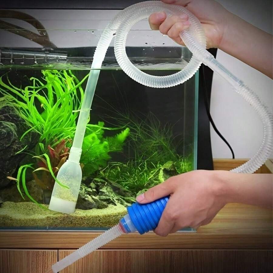 1個水族箱換水器與沙子清潔器，方便換水與高效沙子清潔抽水泵 - 耐用塑料，適用於魚缸