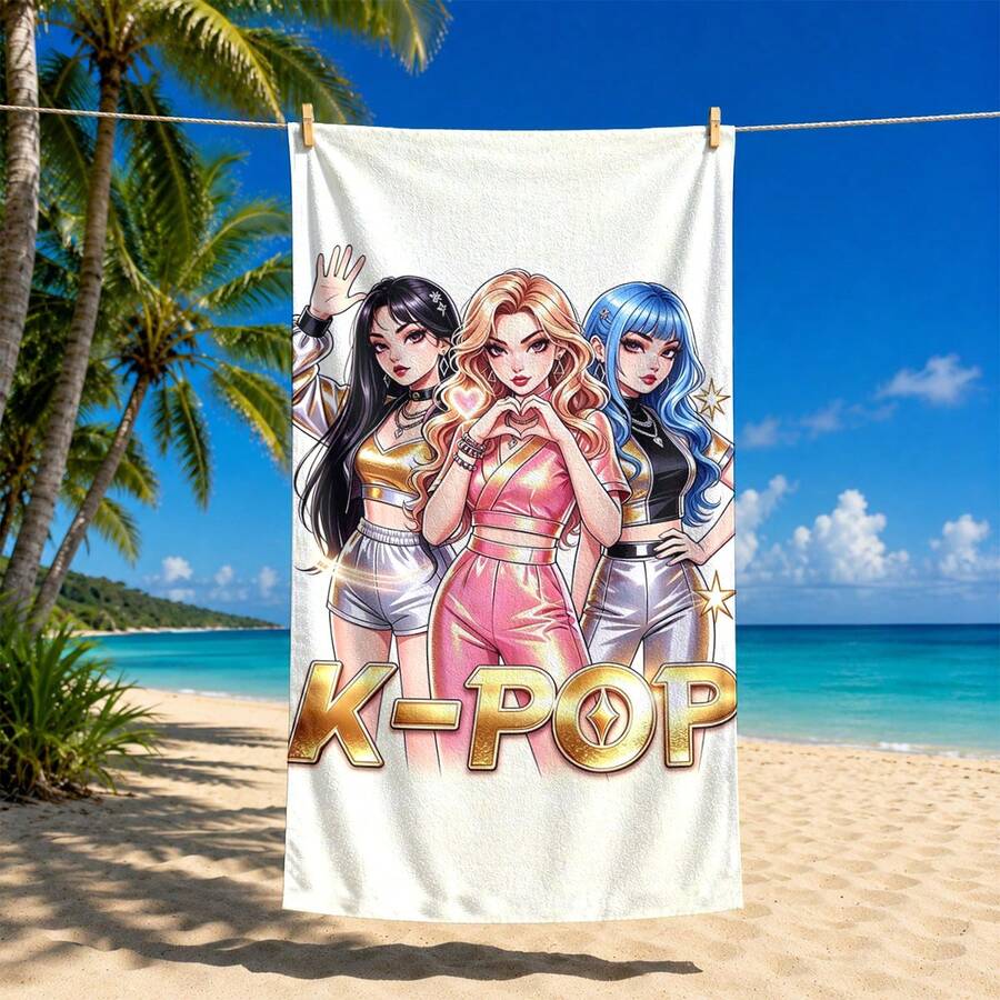1 chiếc khăn tắm bãi biển K-POP Anime, khăn tắm sợi microfiber nhóm nữ thần tượng nhạc Pop Hàn Quốc, siêu thấm hút nhanh khô mềm không dính cát nhẹ, phù hợp cho bơi lội, hồ bơi, bãi biển, du lịch, cắm trại, thể dục, yoga - Nhiều màu - Xem 1