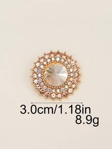 3pcs/Set Multi-Layer 3D Flower Full Rhinestone Metal Large Buttons, Suitable For Fur Coats, Sweaters, Suits, Uniforms, Dresses, Decorative Buttons For DIY Bags, Jewelry Boxes, Gift Boxes, Handicrafts - Multicolor - View 16
