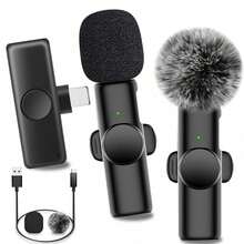 2.4G Wireless Clip-On Microphone Type-C Interface Plug And Play Ultra Low Latency Built-In Noise Reduction Chip Suitable For Video Recording Interview Podcast Vlog 50mAh Rechargeable Battery - Black - View 11