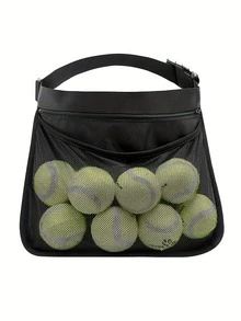 1 pieza Bolsa de cintura ajustable para pelotas de tenis, bolsa de cintura para pickleball/golf, bolsa de cintura multifuncional de malla, bolsa de transporte de accesorios deportivos, la bolsa de cintura puede contener 8-10 pelotas de tenis o pelotas de pickleball. Tenis, golf, bádminton. - Multicolor - Ver 11
