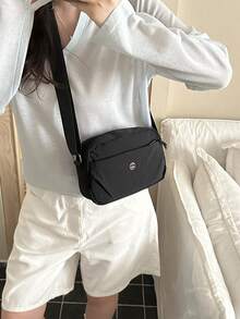 Multi-Pocket Mini Portable Commuter Zipper Fashion Minimalist Casual Versatile Shoulder Bag/Crossbody Bag, Suitable For Women's Daily Use - Black - View 7
