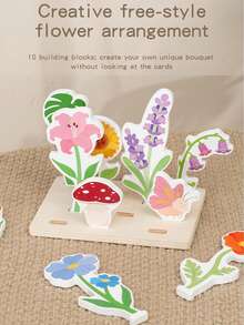 Kids Fun Flower Matching & Plug-In Puzzle, Early Learning 3D Toy, Shape Matching Game For Hand-Eye Coordination Training - Multicolor - View 7