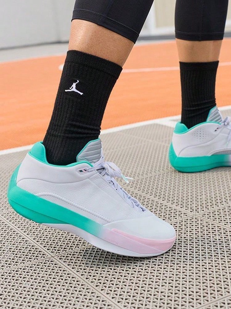 nike Jordan Air Jordan 40 "Guo Ailun" PF 舒適 回彈 低筒 籃球鞋 男款 白綠 - 白綠 - 查看 1
