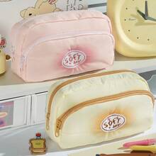 Unique Soufflé Pencil Case, Large Capacity, Student Pencil And Brush Storage Bag, Multi-Functional Zipper Storage Bag - Suitable For School, Office And Travel - Suitable For Students, Professionals, Men And Women Stationery Storage Box - Multicolor - View 11