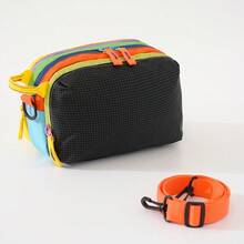 Tas Perlengkapan Mandi Multi-Layer Warna-warni, Tas Bahu Mini Wanita Kasual Warna-warni dengan Tali Bahu yang Dapat Diatur, Portabel & Kapasitas Besar, Untuk Piknik, Aktivitas Luar Ruangan, Sehari-hari, Perjalanan, Banyak Kompartemen untuk Penyimpanan yang Terorganisir dan Praktis, Unisex, Kembali ke Sekolah - MultiWarna - View 14