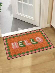 1 buah Keset Selamat Datang Bermotif Huruf "Hello" dengan Rumbai Gelombang, Keset Pintu Masuk Bergaya Lucu, Berbulu Pendek, Cepat Kering, Anti Selip, Dapat Dicuci, Dekorasi Rumah, Perabot Lembut, Cocok untuk Dapur, Kamar Mandi, Ruang Makan, Pintu Masuk, Pesta, Pertemuan, Semua Musim, Dekorasi Halaman - 1PC - View 10