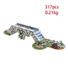 Mittelalterliche Brücke Kleinteile-Montagemodell, ABS-Kunststoff, Braun/Grau/Mehrfarbig, zur Sammlung und Dekoration für Zuhause - MOC-74371 317 Stück - Übersicht 2